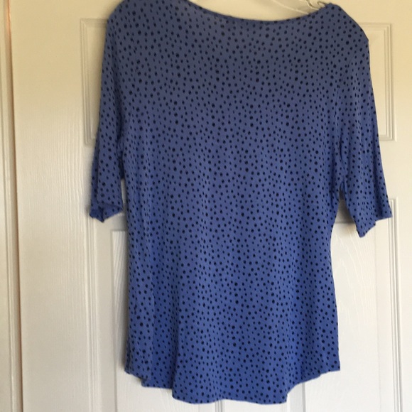 Apt 9 Polka Dot Elbow Sleeve Jersey Top - Picture 5 of 9